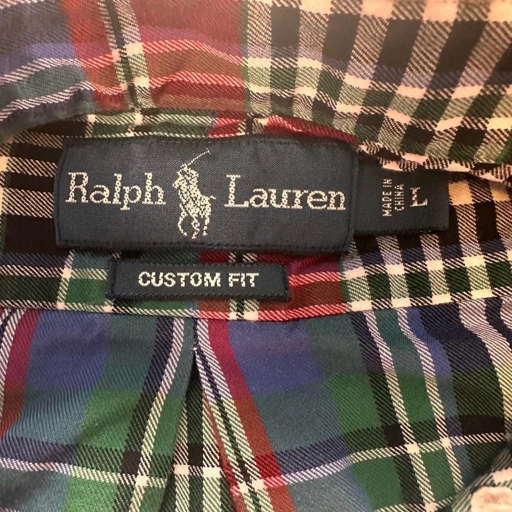 Polo Ralph Lauren Men’s‎ Custom Fit Long Sleeve Plaid Shirt Size Large